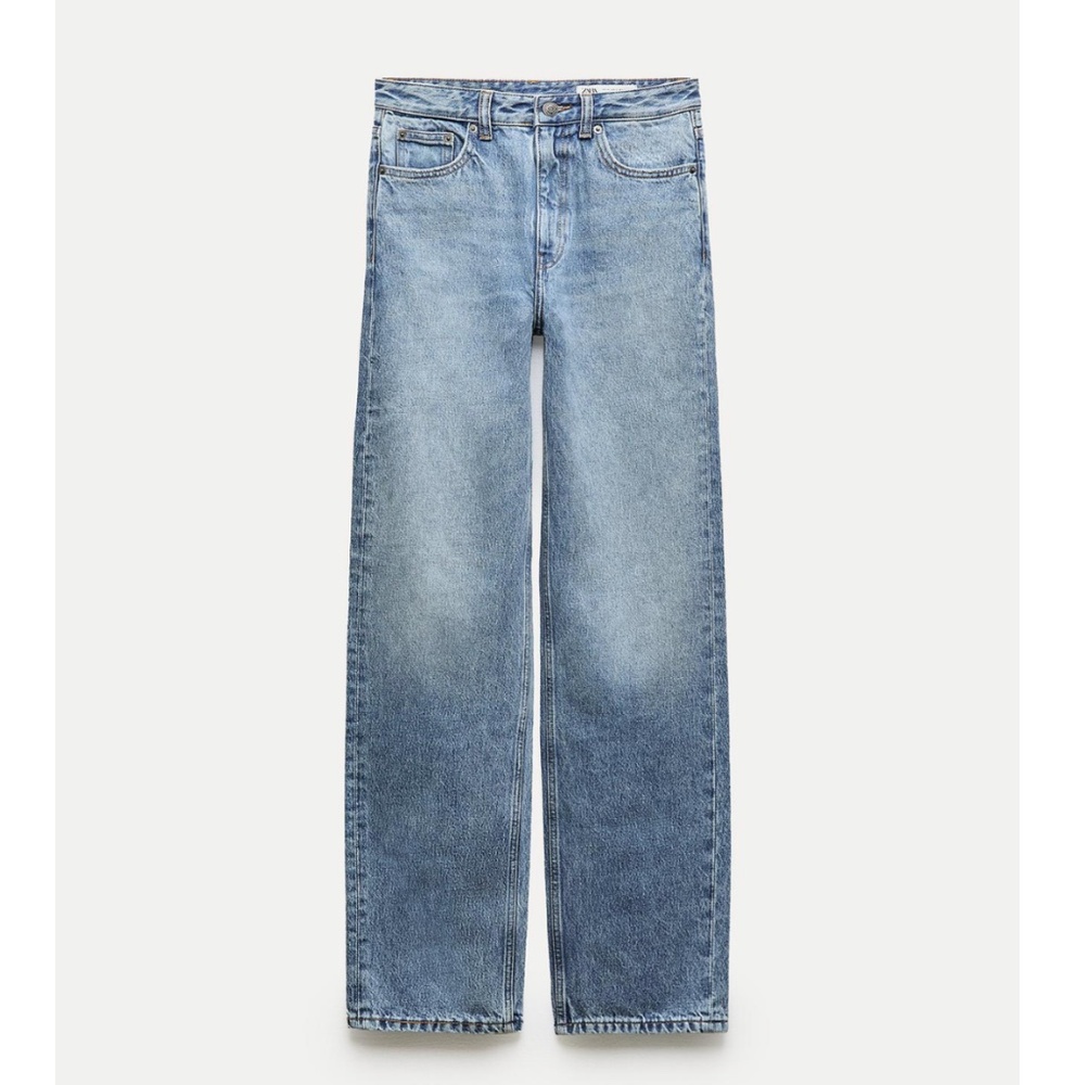 Zara Wide Leg High Rise Jeans